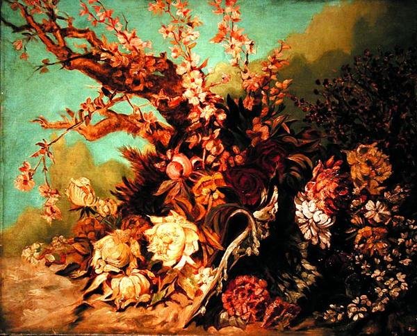 تنسيق الأزهار مع فروع الزهرة والفاوانيا ، حوالي 1884 (زيت على قماش) بواسطة هانز ماكارت