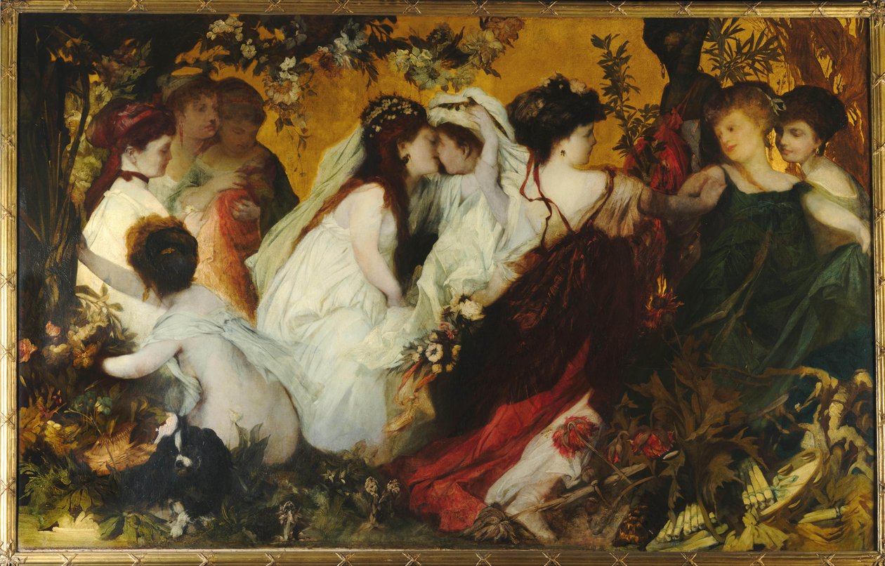 الحديث Amoretti ، بالثلاثي ، اللوحة اليمنى ، 1868. بواسطة هانز ماكارت
