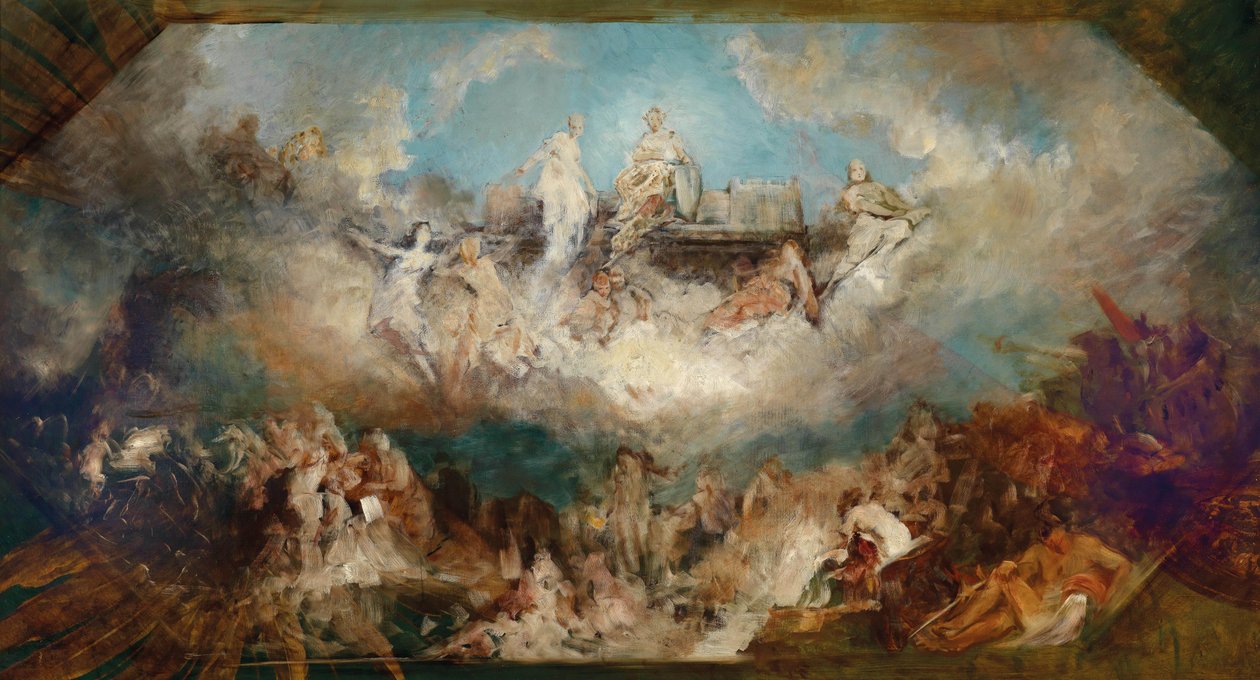 غرق كنز Nibelungen في نهر الراين ، 1882-1884. بواسطة هانز ماكارت