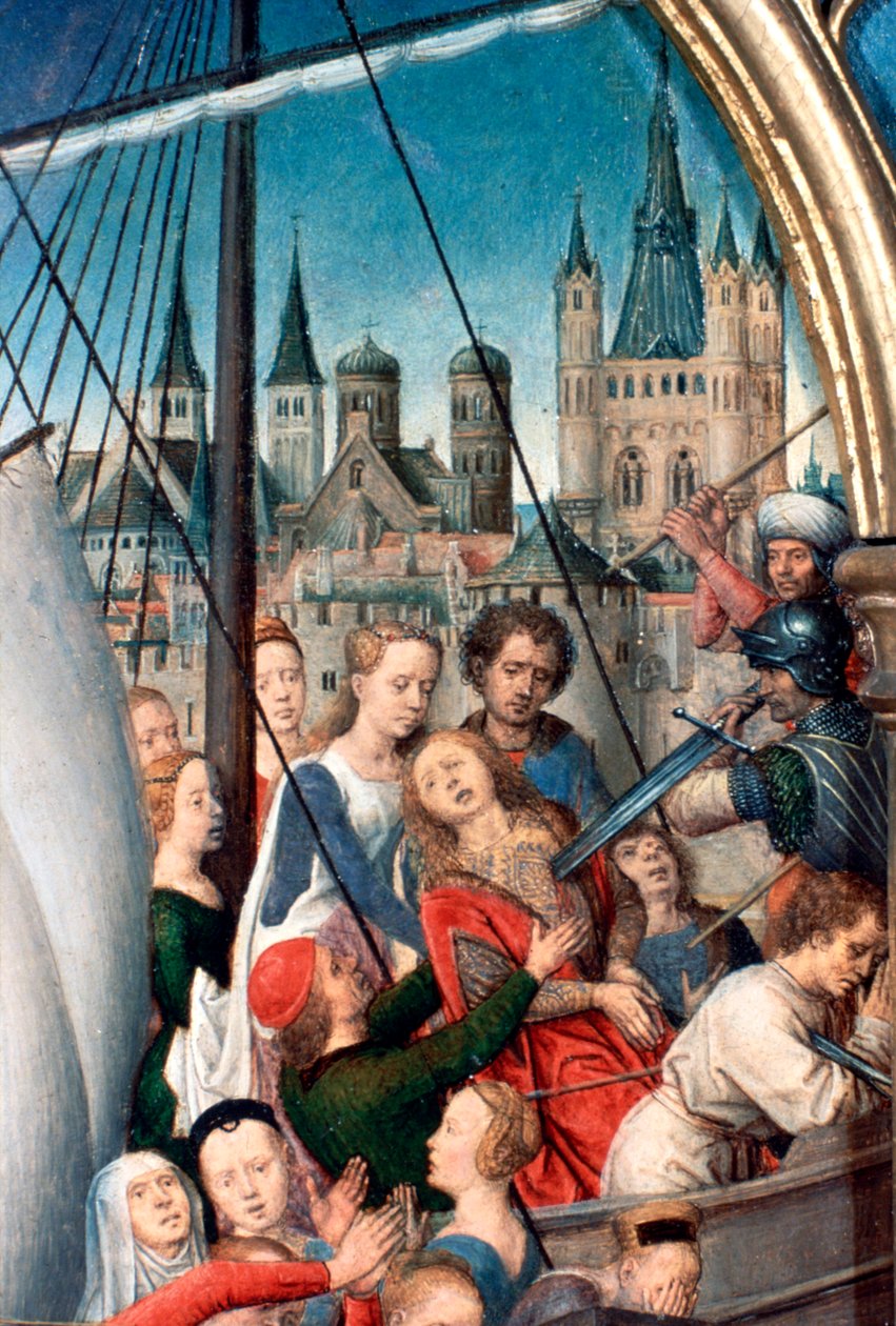 ضريح القديس أورسولا ، استشهاد ، تفصيل ، 1489 بواسطة هانز مملينج