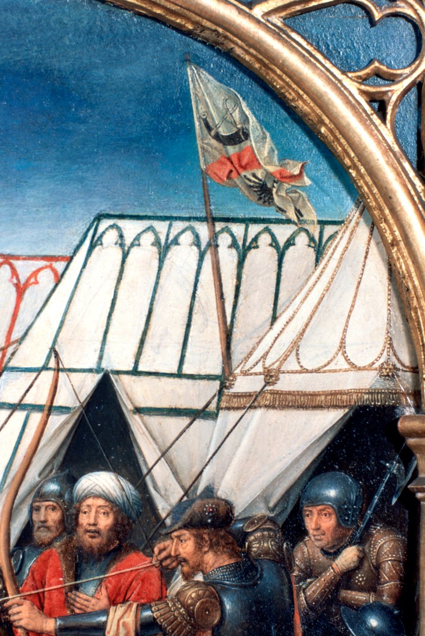 ضريح القديس أورسولا ، استشهاد في كولونيا ، التفاصيل ، 1489 بواسطة هانز مملينج