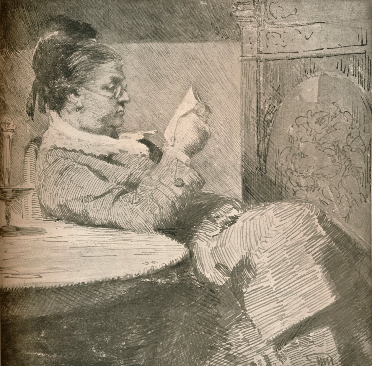 صورة لأم الفنانين ، ج 1912 بواسطة هانز نيكولاج هانسن