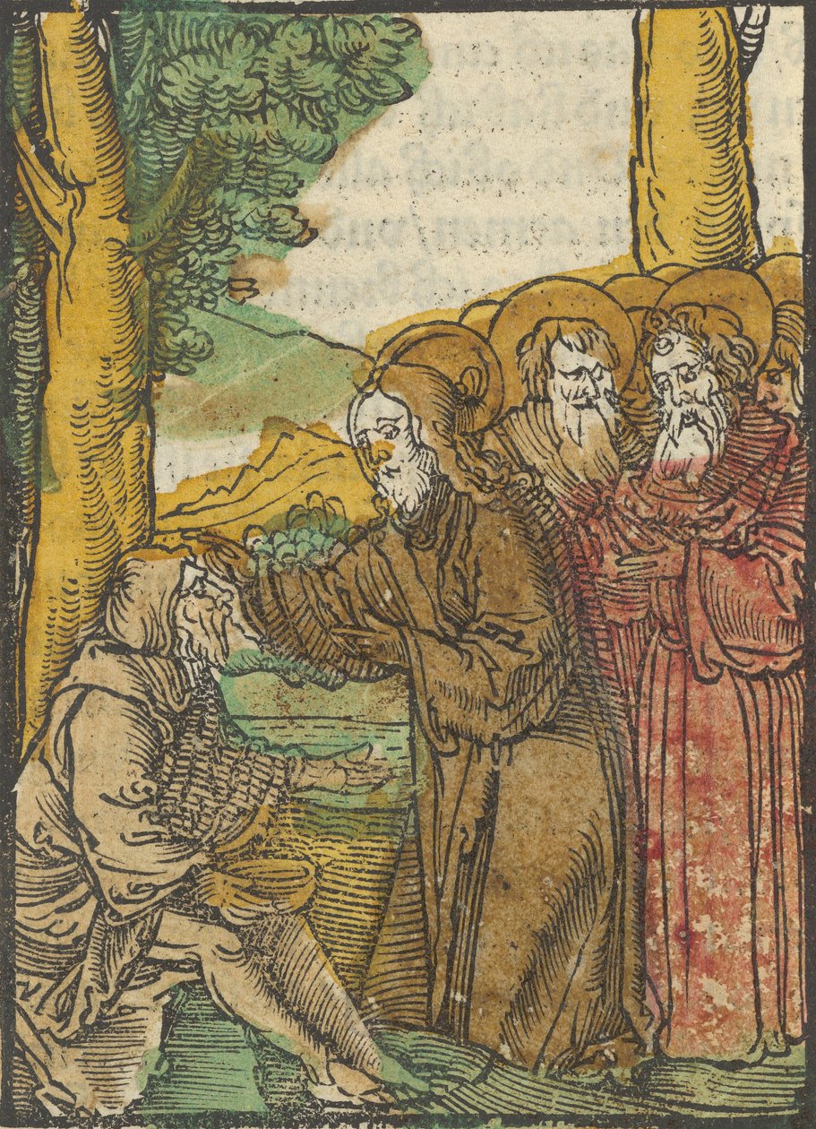 المسيح شفاء المكفوفين ، من Das Plenarium ، 1517. بواسطة هانز شوفلين الأكبر