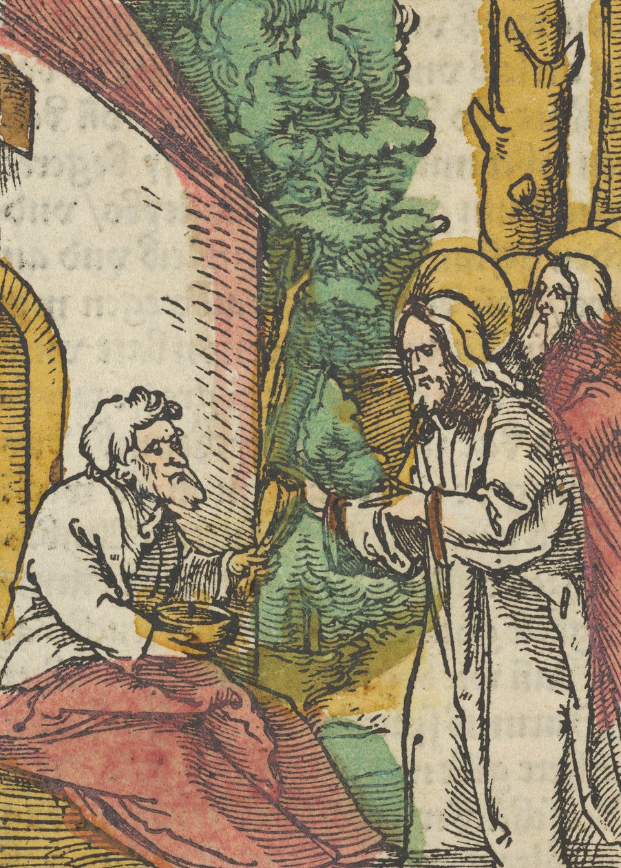 المسيح شفاء الأبرص ، من داس بليناريوم 1517. بواسطة هانز شوفلين الأكبر