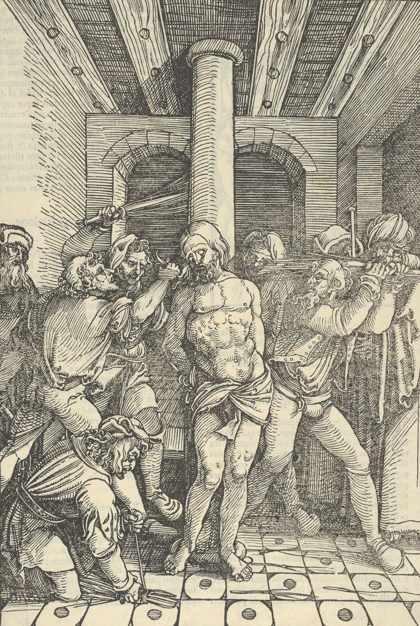 جلد المسيح ، من مرآة آلام ربنا يسوع المسيح ، 1507 بواسطة هانز شوفلين الأكبر