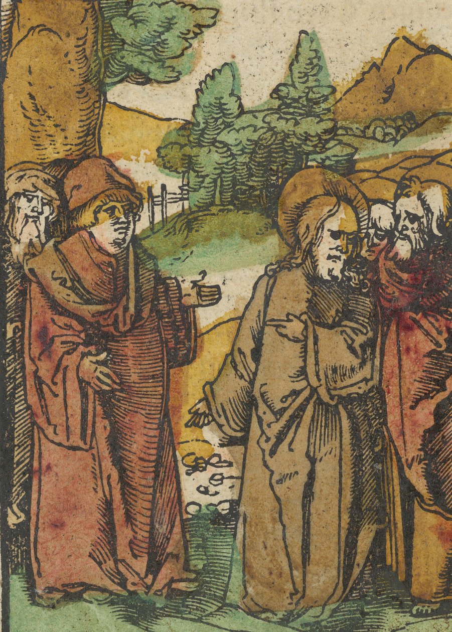 المسيح يحذر تلاميذ الأنبياء الكذبة ، من Das Plenarium ، 1517. بواسطة هانز شوفلين الأكبر