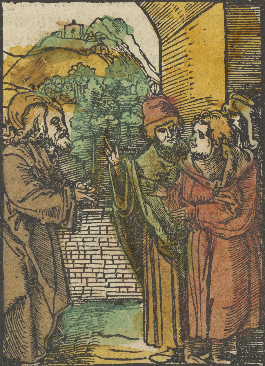 المسيح والفريسيون ، من Das Plenarium ، 1517. بواسطة هانز شوفيلين الأكبر