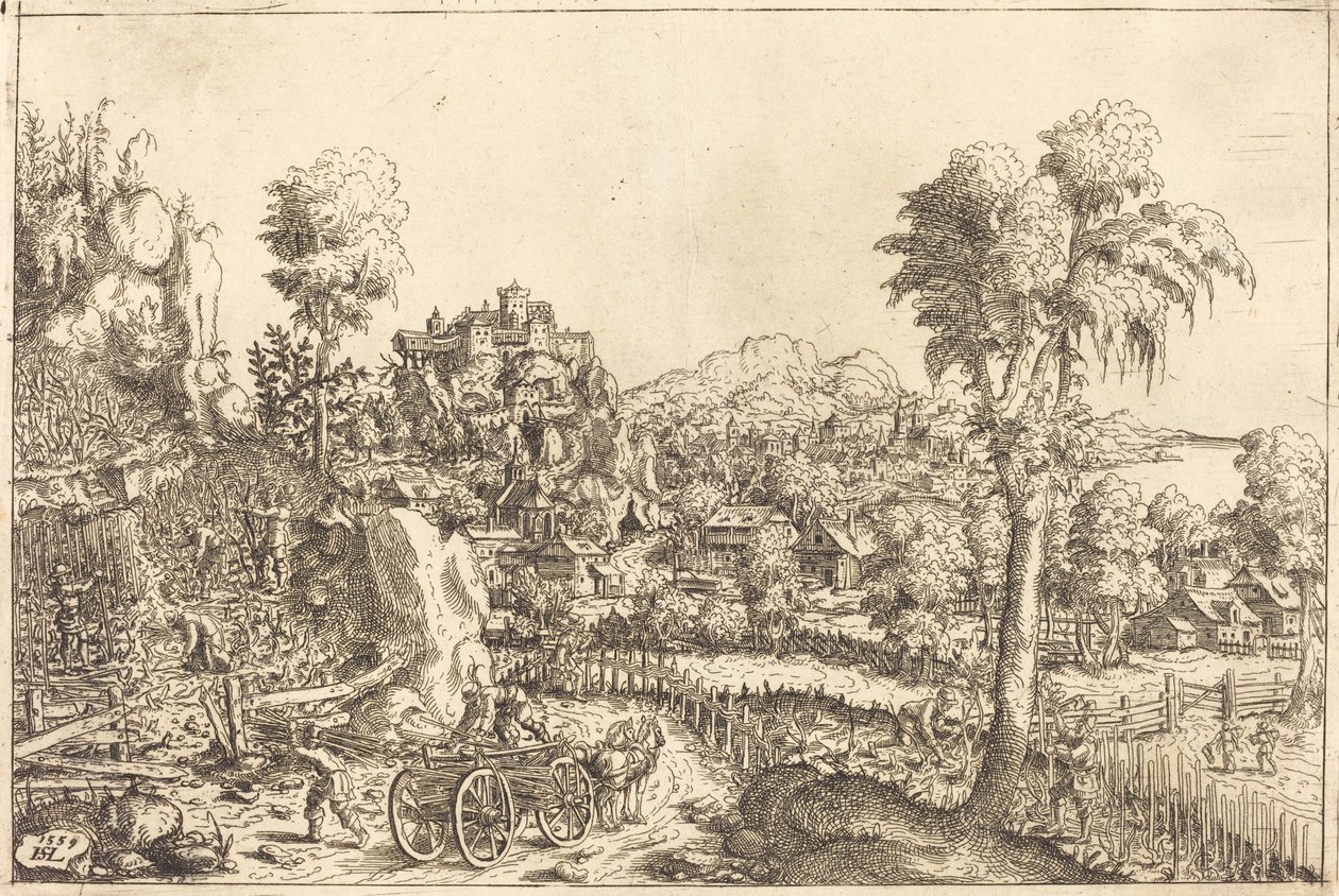 منظر طبيعي مع كرم ، 1559. بواسطة هانز سيبالد لوتنساك