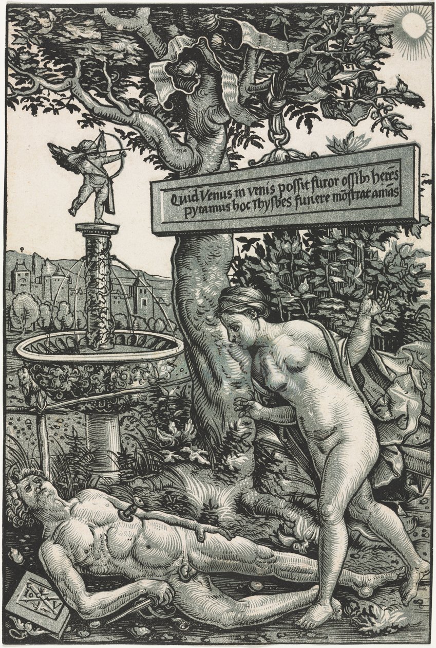 Pyramus and Thisbe ، ج. 1510. بواسطة هانز Wechtlin