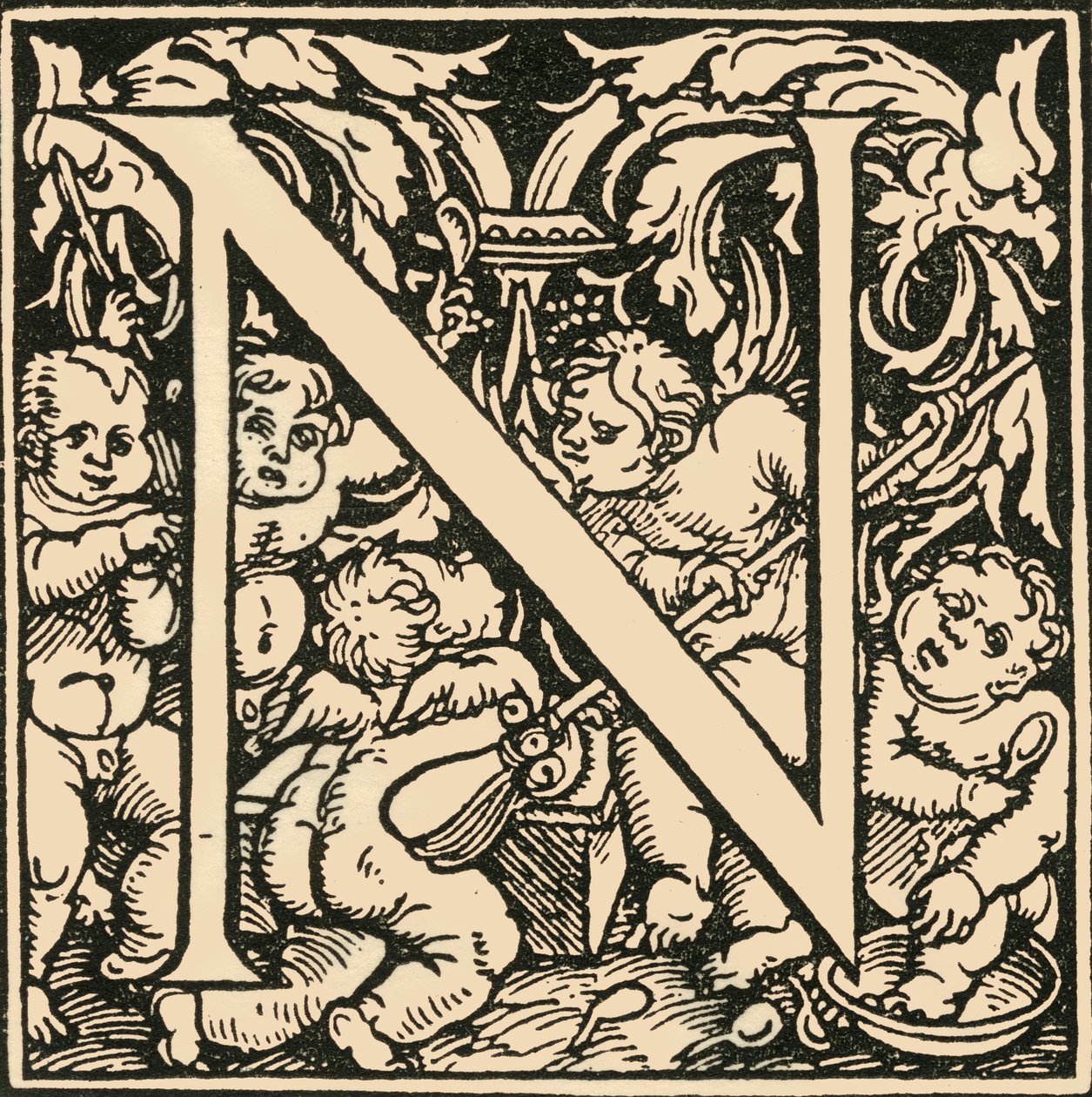 N - الأبجدية هانز Weiditz ، c1520-1521 ، 1908. بواسطة هانز ويديتز
