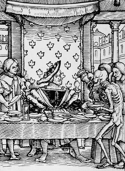 الموت والملك ، من رقصة الموت ، نقش هانز لوتزلبرغر ، c.1538 بواسطة هانز بعد هولبين الأصغر