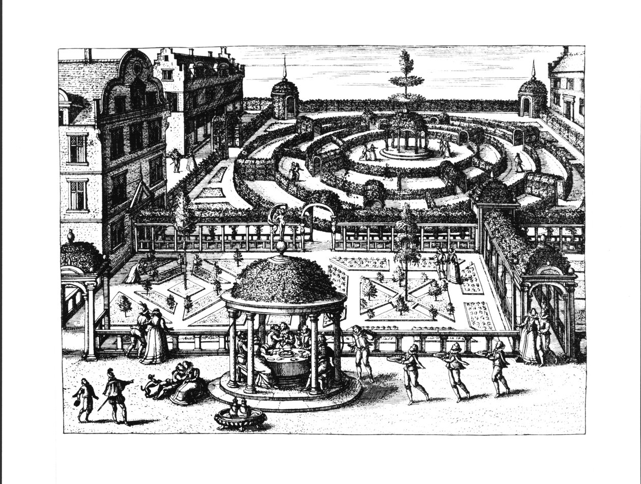 الحديقة ، من حديقة Viridariorumque Mumultiplicis fine form ، تم نشرها عام 1583 بواسطة هانز أو جان فريدمان دي فريس