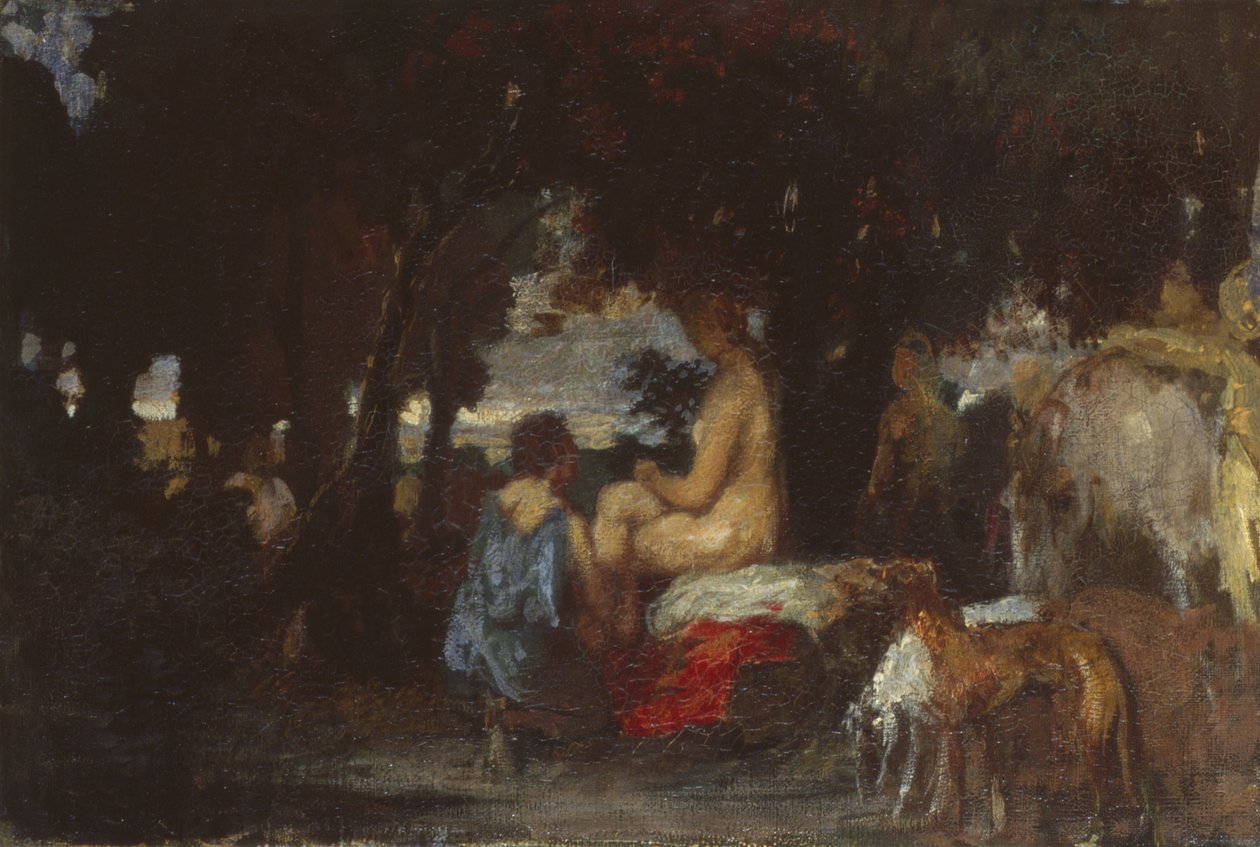 حمام ديانا ، دراسة لراحة ديانا ، 1863 بواسطة هانز فون ماريس