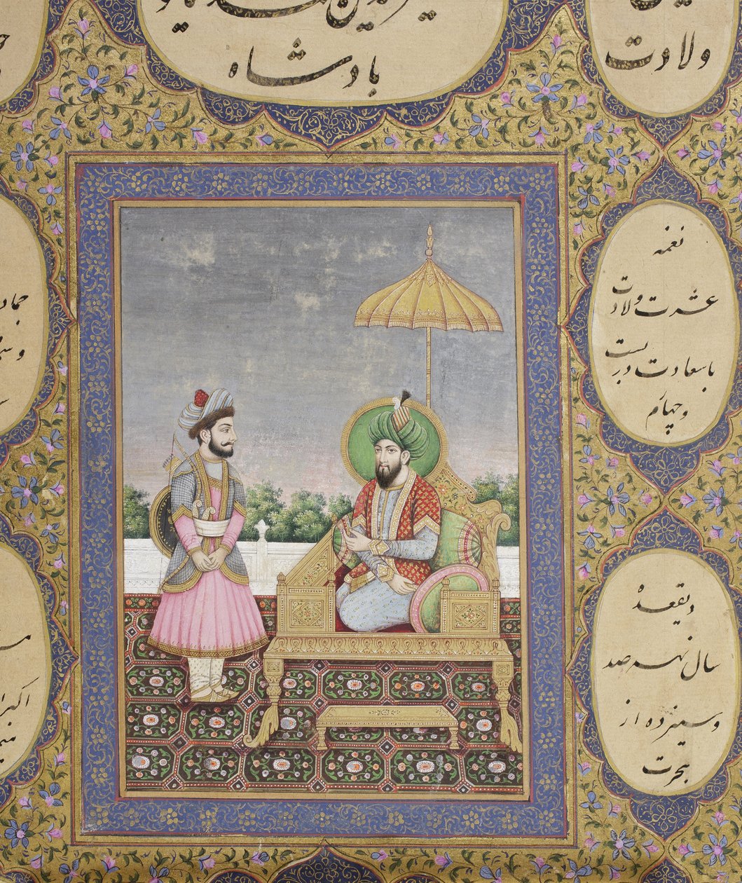 ألبوم علم الأنساب المغولي ، 1855 (مرحاض غير شفاف وذهب على ورق) بواسطة حكيم حسن الله خان