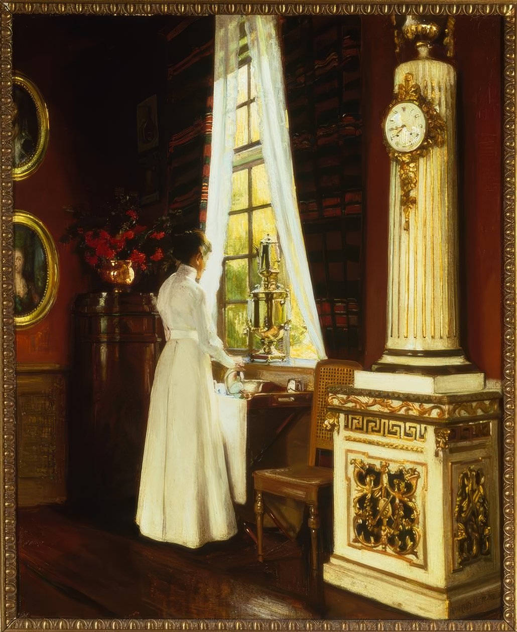 H.Slott-Möller، Morgenkaffe - Painting، 1914 بواسطة هارالد سلوت مولر