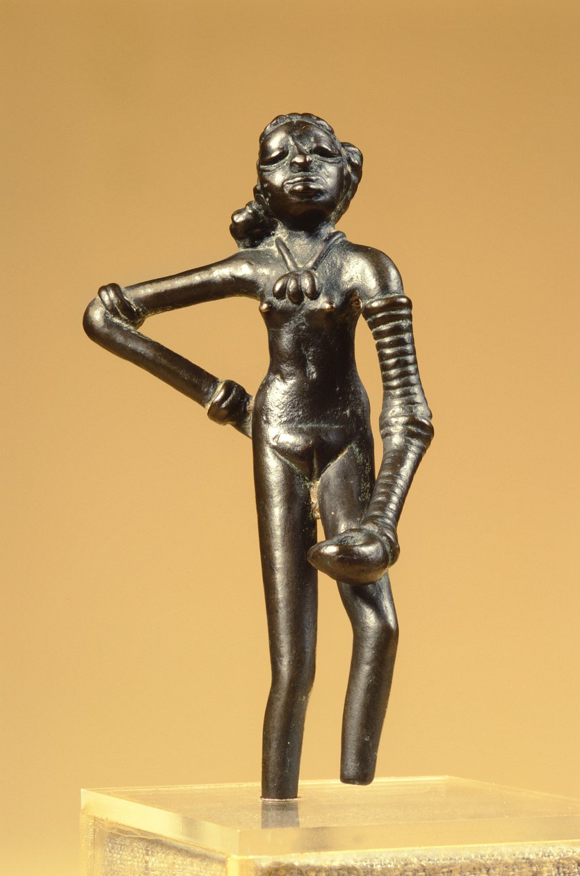 صورة لراقصة شابة ، من موهينجو دارو ، وادي السند ، باكستان ، 3000-1500 قبل الميلاد (برونزية) بواسطة هارابان