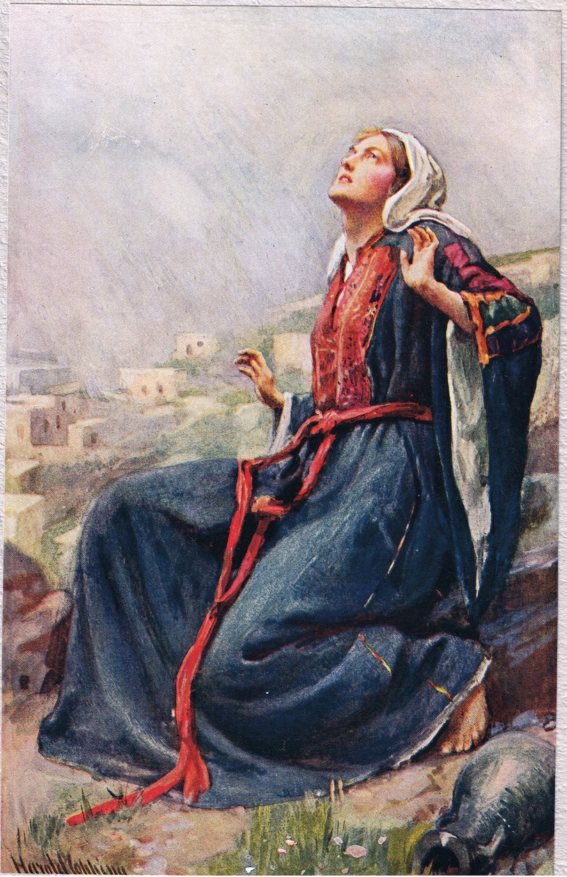 مريم أم يسوع ، صورة توضيحية من "نساء الكتاب المقدس" ، نشرتها جمعية المسالك الدينية ، 1927 بواسطة هارولد كبينج