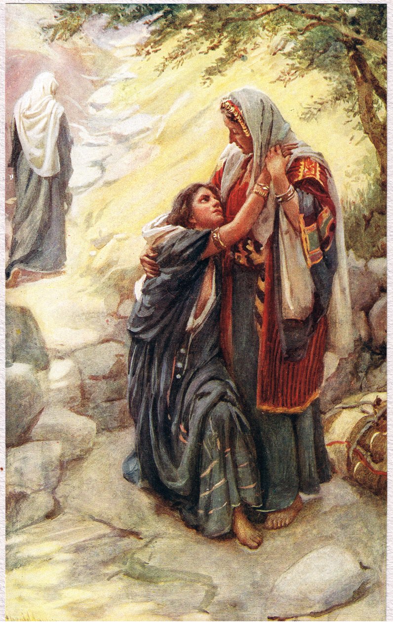 نعومي ، رسم توضيحي من "نساء الكتاب المقدس" ، نشرته جمعية المسالك الدينية ، 1927 بواسطة هارولد كبينج