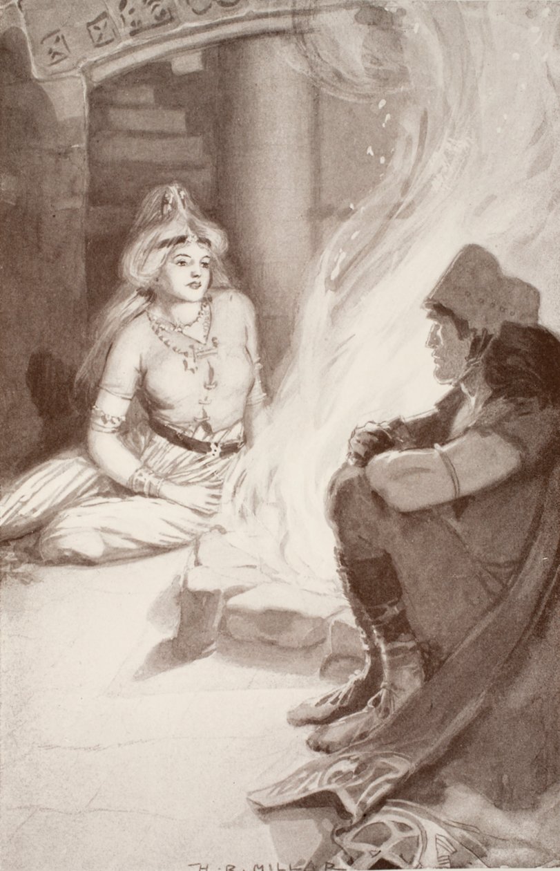 يجد سيان ابنة بالور ، رسم توضيحي من "أسطورة سلتيك وأسطورة" بقلم تشارلز سكوير ، 1905 بواسطة هارولد روبرت ميلار