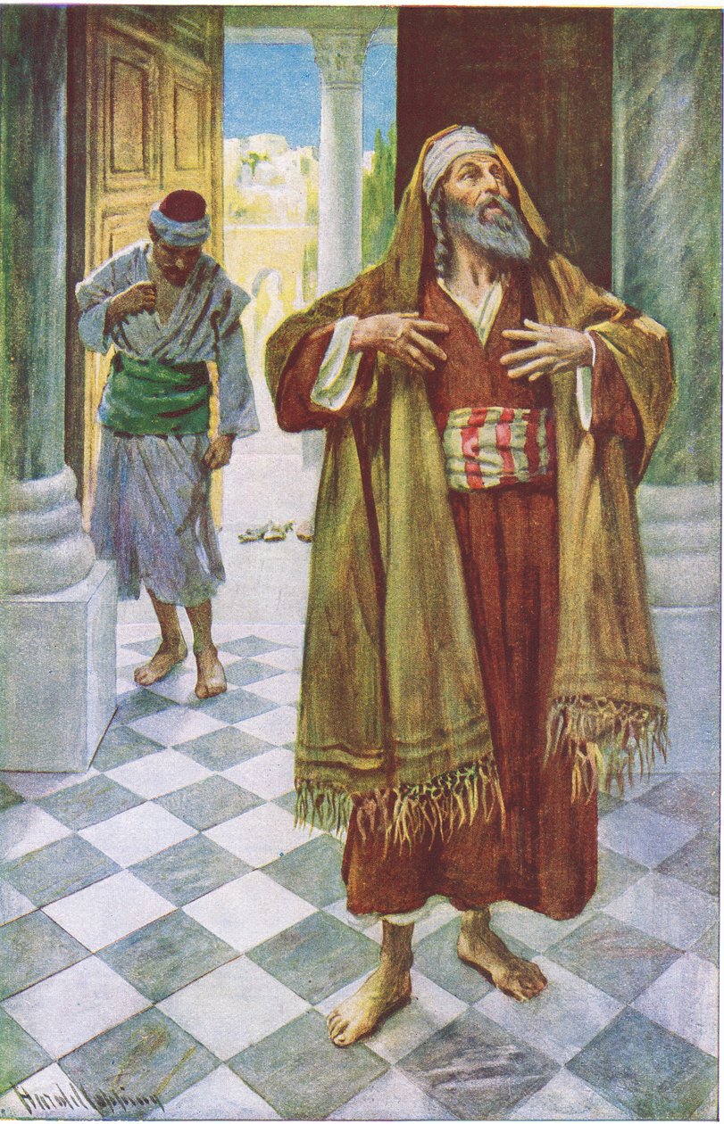 الفريسي والعشار ، توضيح من هارولد كوبينغ بيكتشرز: سلسلة التاج ، حوالي 1920s بواسطة هارولد كبينج