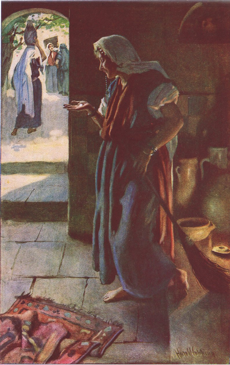 القطعة الفضية المفقودة ، رسم توضيحي من Harold Copping Pictures: The Crown Series ، c.1920s بواسطة هارولد كبينج