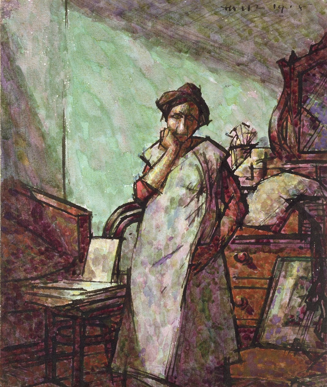 الداخلية مع السيدة مونتر بشكل عام ، 1 ديسمبر 1918 بواسطة هارولد جيلمان