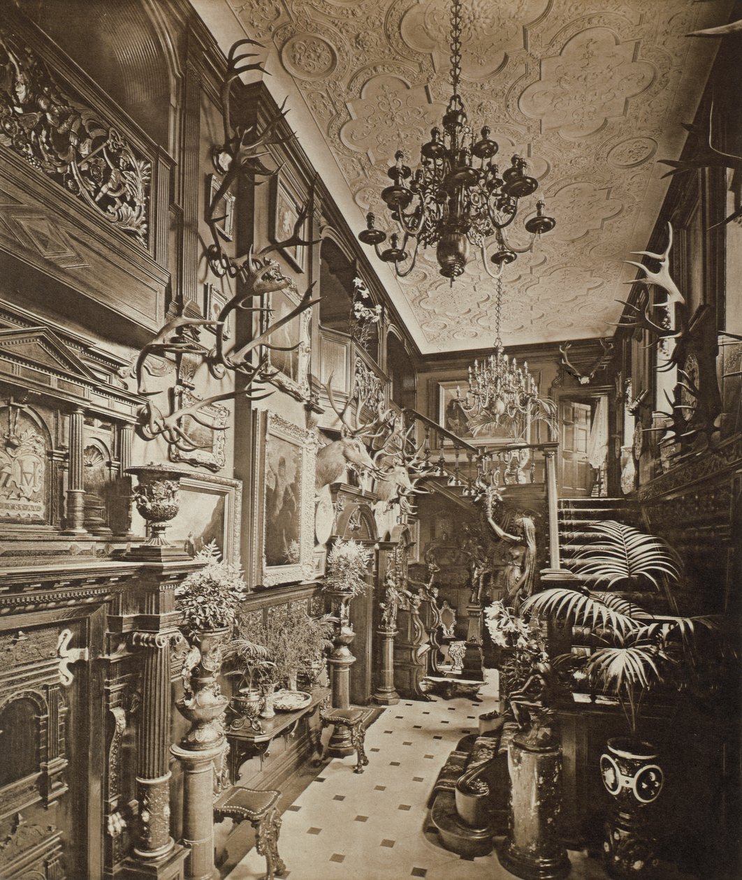 القاعة ، Wickham Hall ، Kent ، 1897 بواسطة هارولد بالمر
