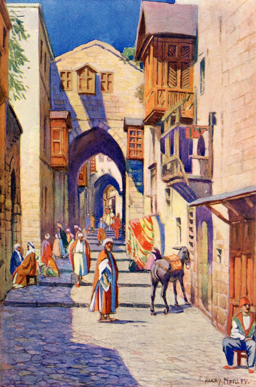 شارع في القدس ، ج .1910 بواسطة هاري مورلي