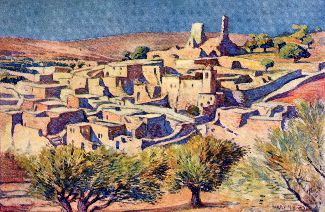 قرية بيت عنيا الإنجيلية بالقرب من القدس ، حوالي عام 1910 بواسطة هاري مورلي