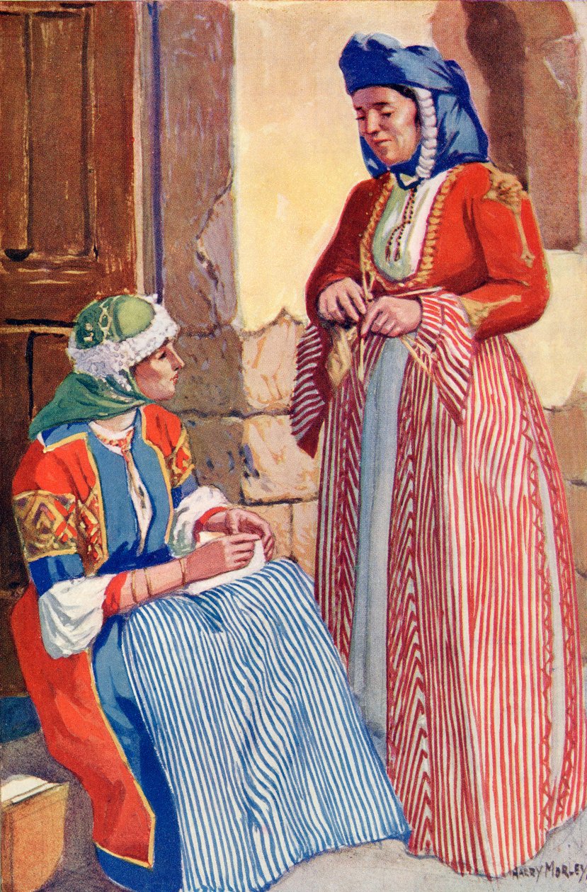 نساء الناصرة في فستان جالا ، حوالي 1910 بواسطة هاري مورلي