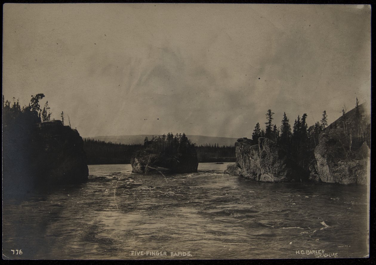 Five Fingers Rapids، مصور فوتوغرافي، HC Barley، Skagway، غير مؤرخ (صورة بالأبيض والأسود) بواسطة هاري سي بارلي