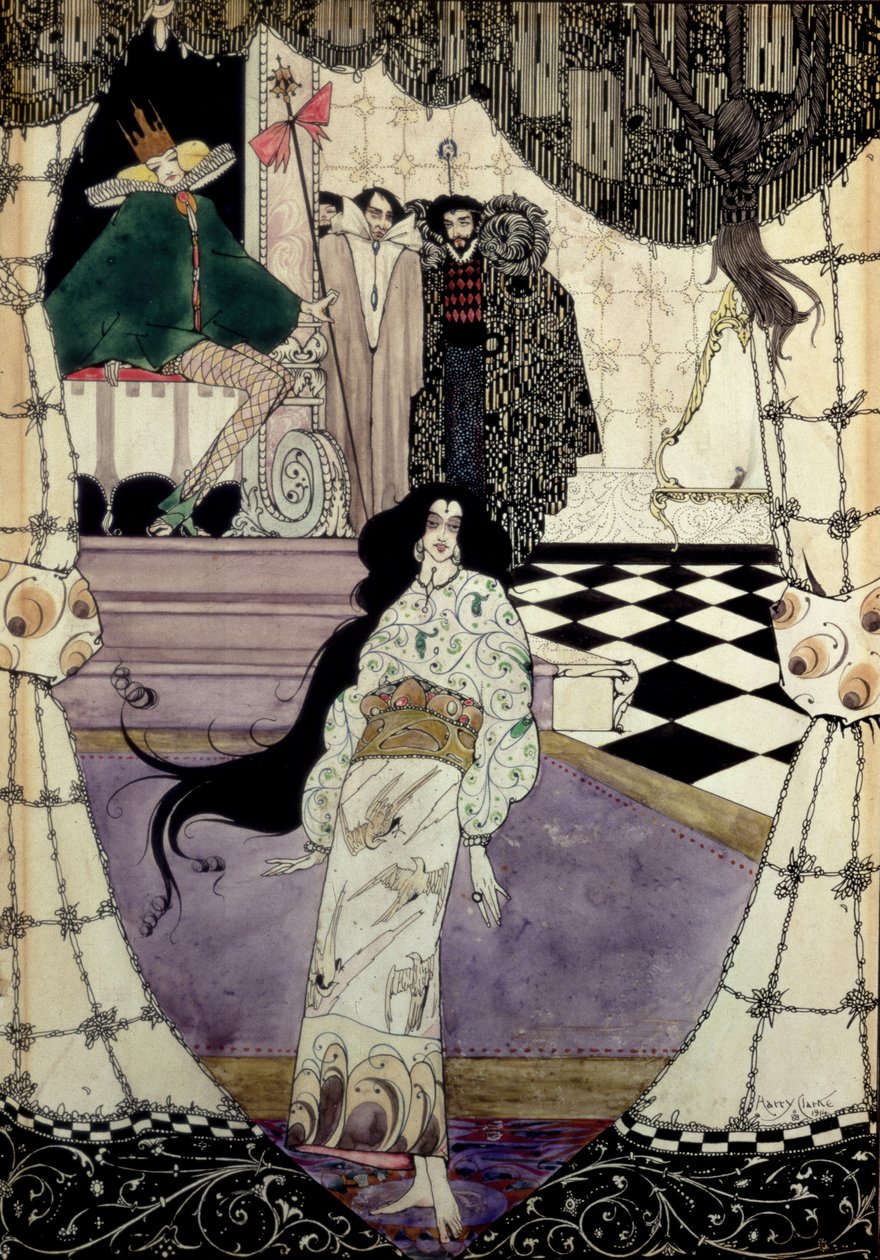 رسم توضيحي من The Little Mermaid ، 1914 (مرحاض ، قلم وحبر) بواسطة هاري كلارك