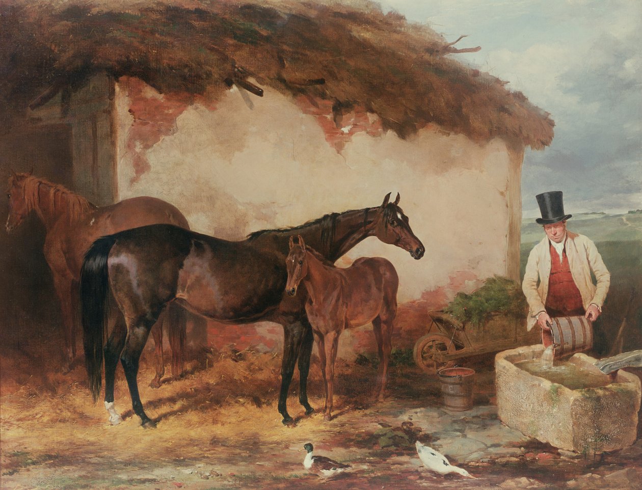 The Mare ربما مع مهرها ، 1846 بواسطة هاري هول