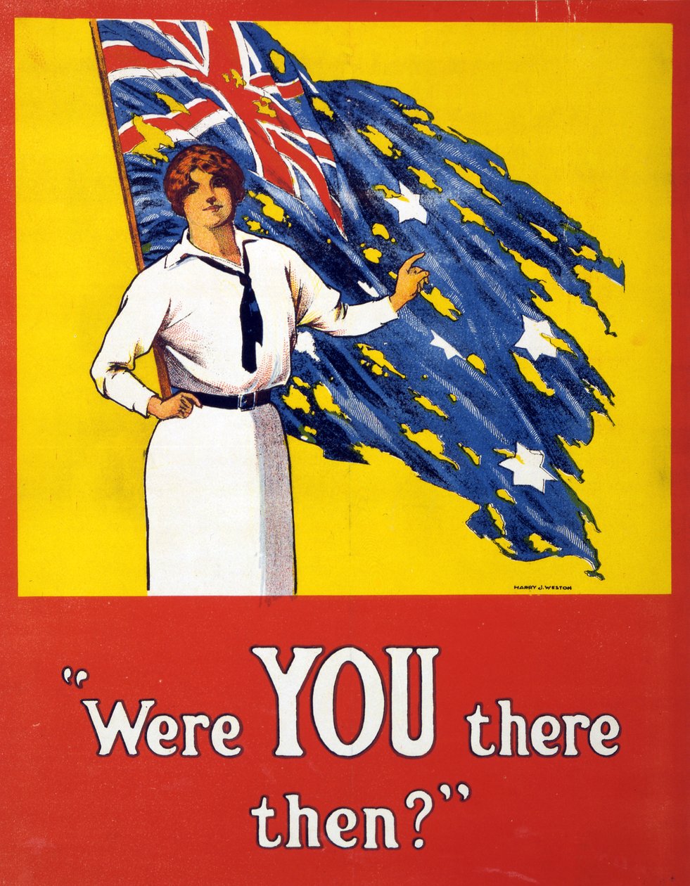 الحرب العالمية الأولى 1914-1918: "هل كنت هناك آنذاك؟" 1916 (ملصق) بواسطة هاري جيه. ويستون