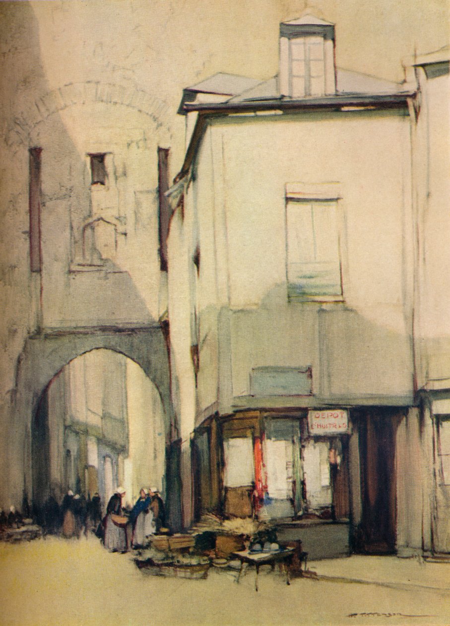 "Porte St Pater، Vannes" ، القرن العشرين عام 1935. بواسطة هاري تيت تنسور