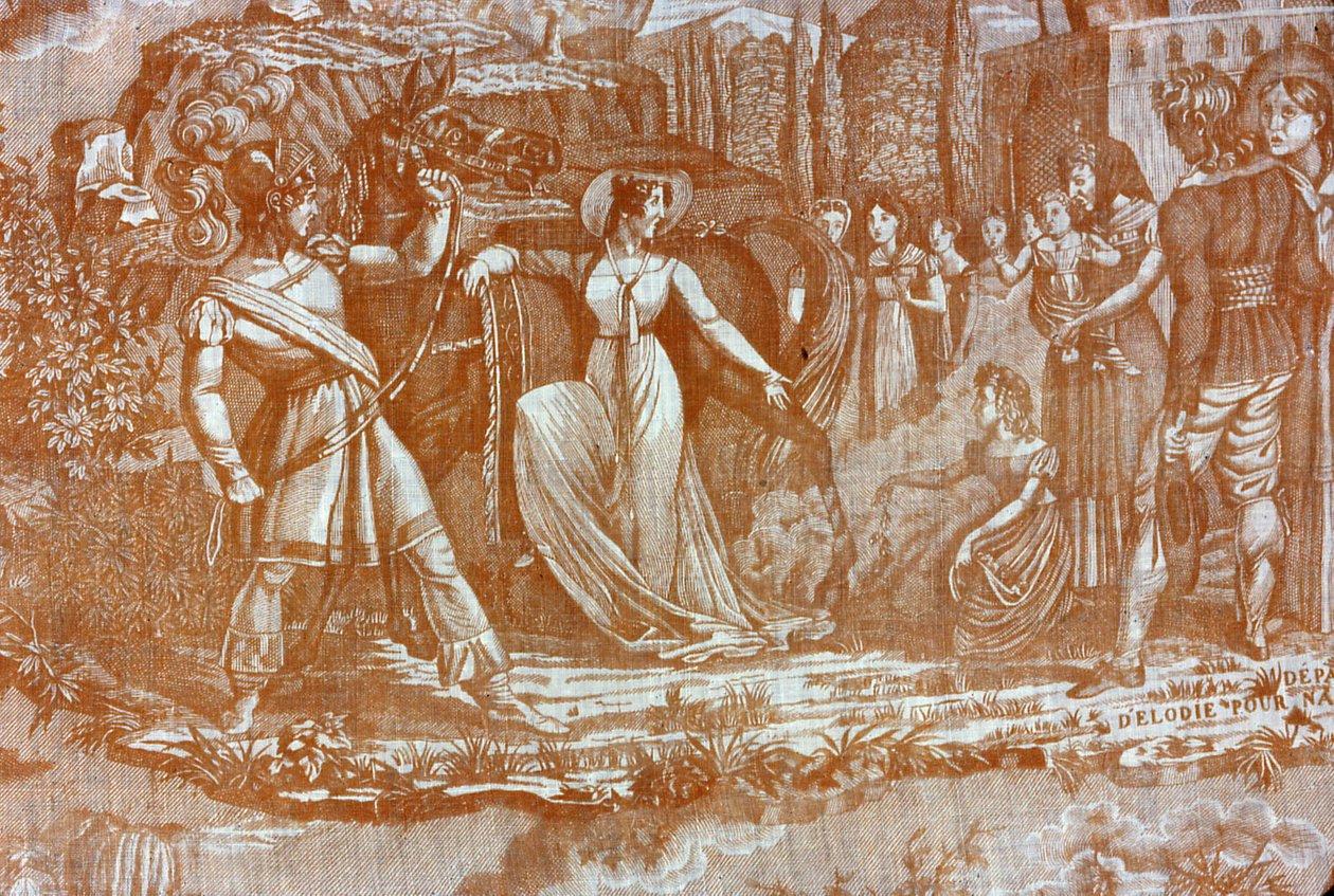 Le Solitaire au Pont du Torrent (The Hermit at the Bridge over the Torrent) (قماش الأثاث) بواسطة هارتمان وفلس