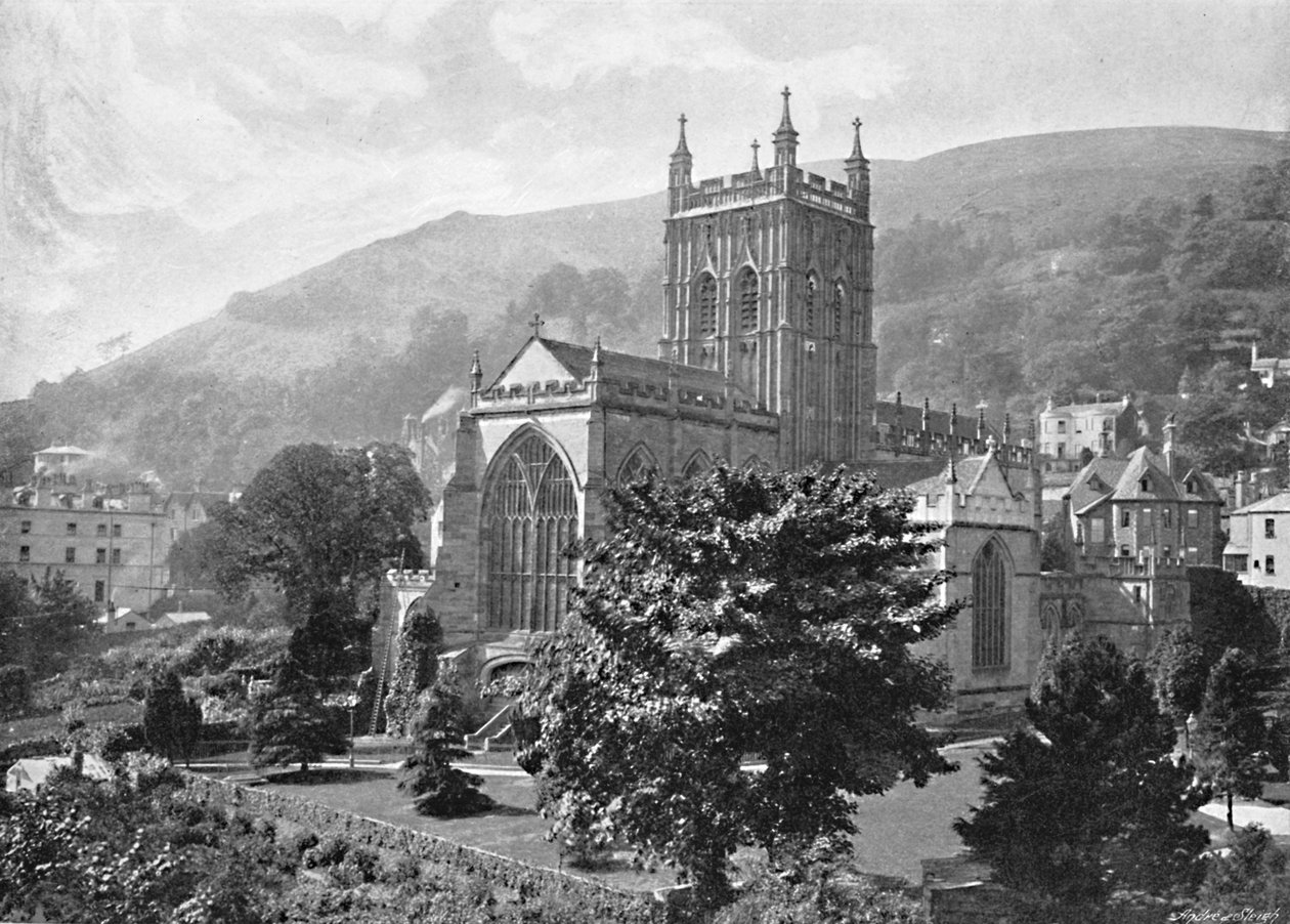 كنيسة Priory ، Great Malvern ، c1896 بواسطة هارفي بارتون