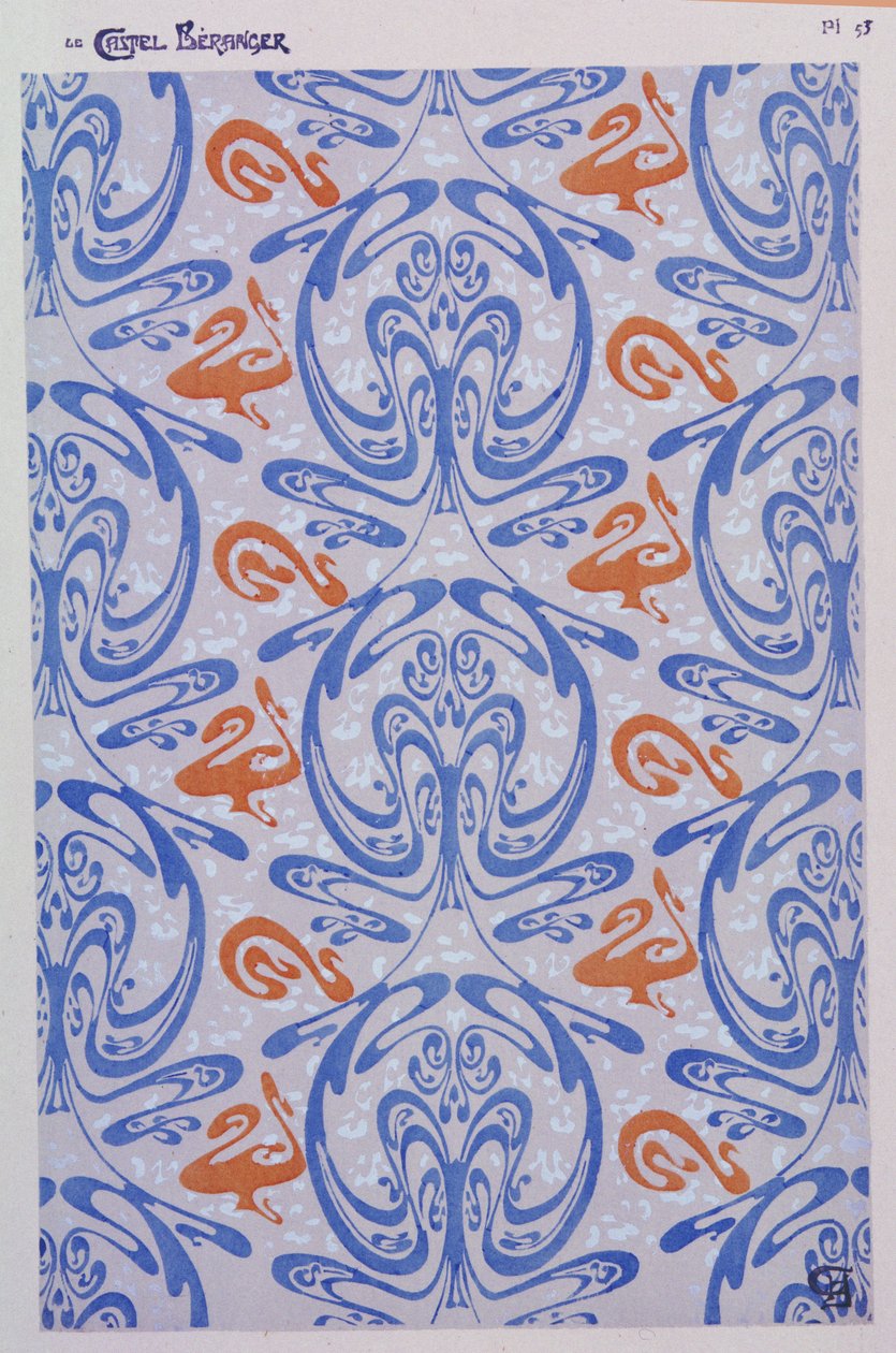 زينة للقلعة Beranger ، باريس ، 1894-8 ، اللوحة 53 من "Le Castel Beranger" بقلم هيكتور غويمار (1867-1942) 1898 بواسطة هيكتور غيمارد