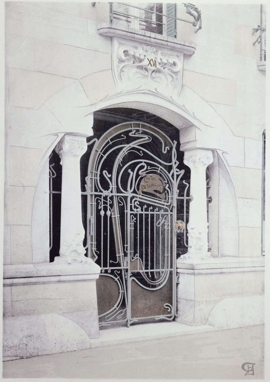 مدخل إلى الرسم التوضيحي لـ "Castel-Beranger" من كتاب لهكتور هيكتور غيمارد (1867-1942) بواسطة هيكتور غيمارد
