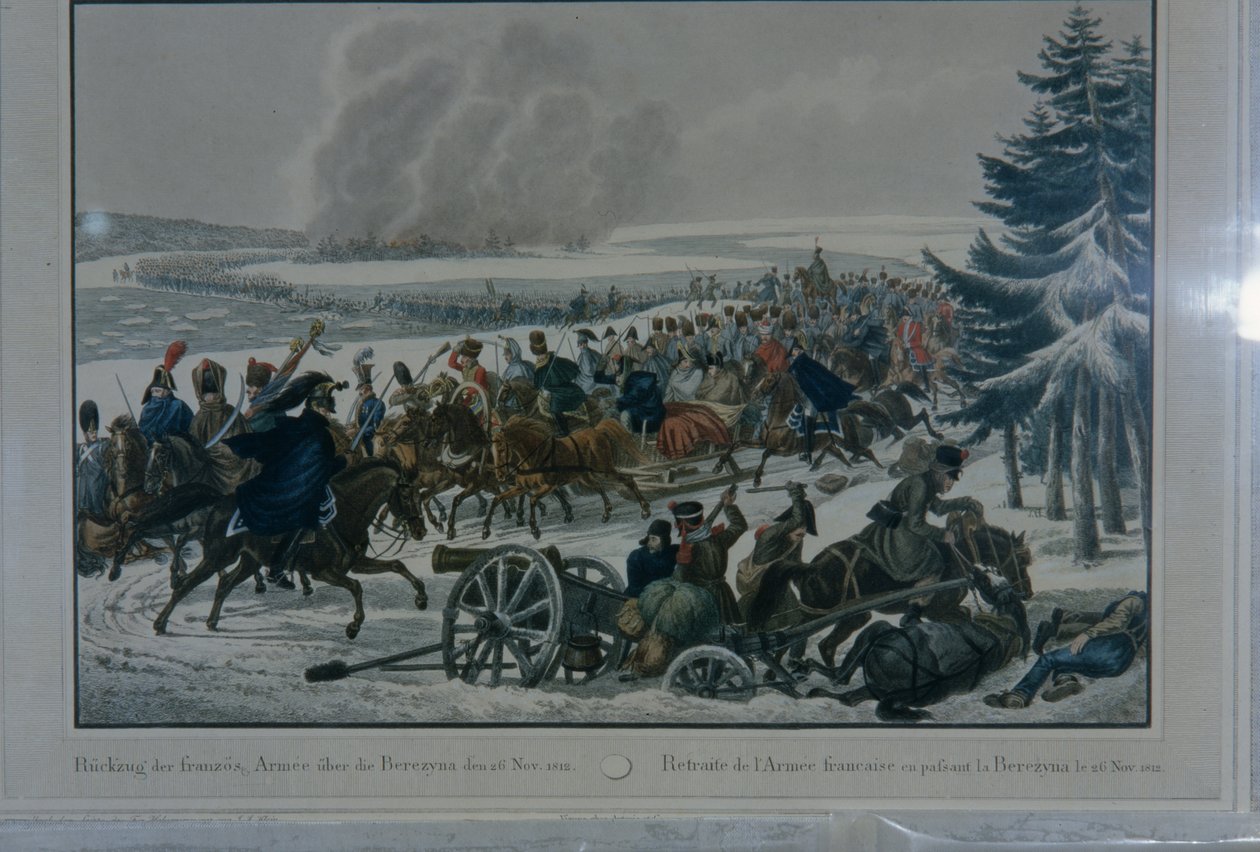 انسحاب الجيش الفرنسي من موسكو عام 1812 (قلم ، حبر و wc على ورق) بواسطة أغسطس هاينريش مانسفيلد