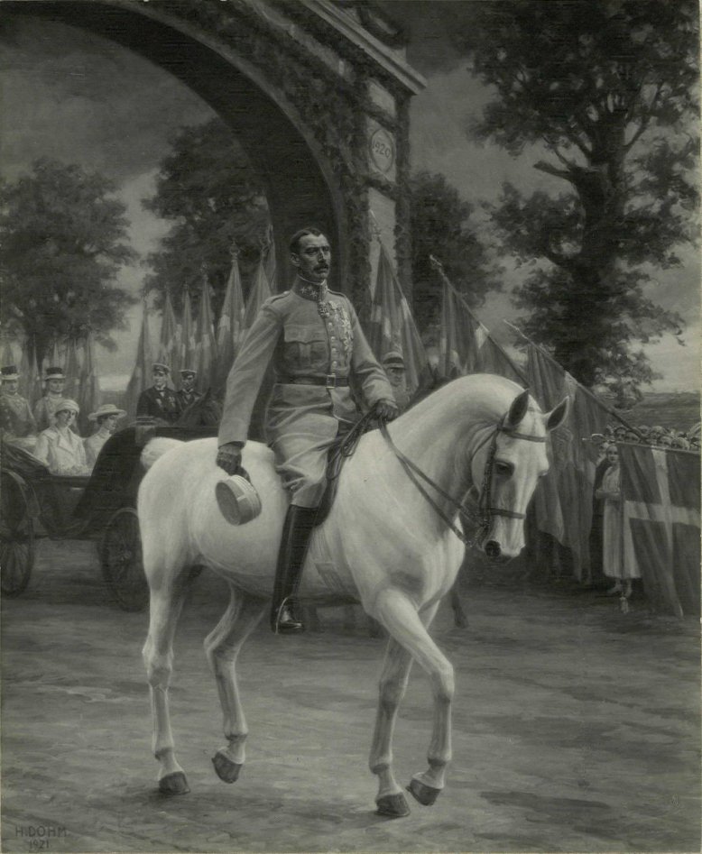 يركب كريستيان X عبر الحدود عام 1920 بعد ريونيون بواسطة هاينريش دوهم