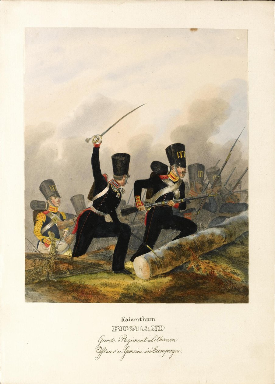 فوج الحارس الليتواني ، c.1838 بواسطة هاينريش أمبروس إيكيرت