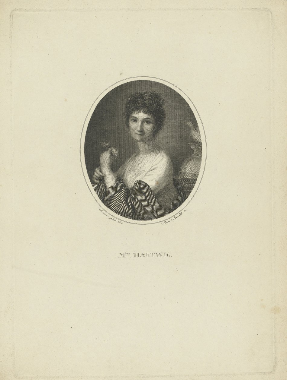 صورة للممثلة فريدريك فيلهلمين هارتويج 1777-1849 ، ج. 1801 بواسطة هاينريش فريدريش توماس شميت