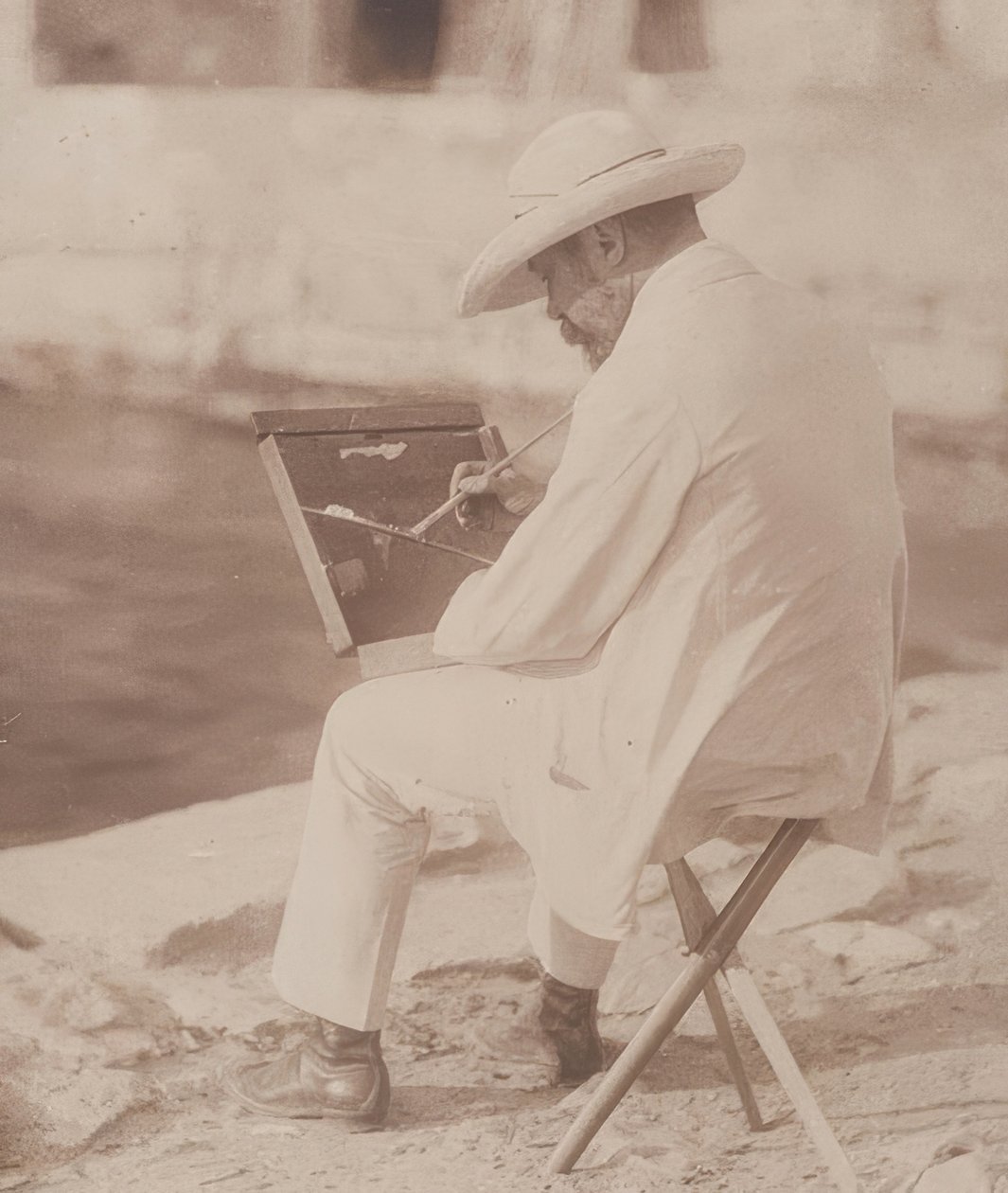 رسام الشاطئ (ربما هوغو هينبرغ). 1906 بواسطة هاينريش كون