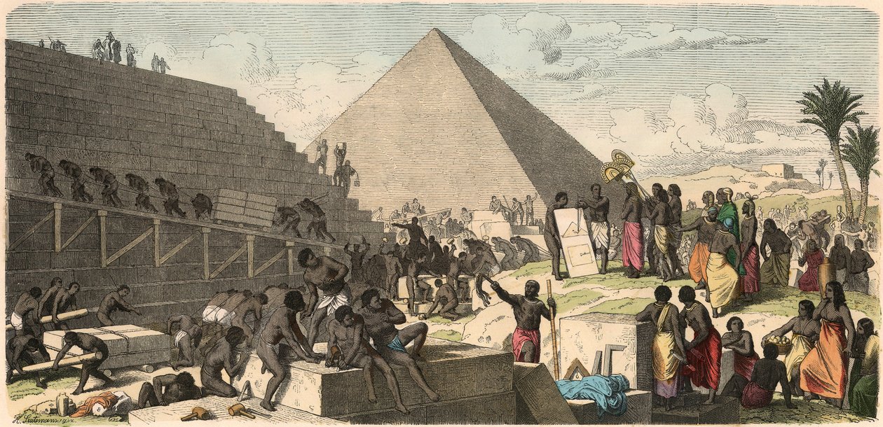 مصر القديمة: بناء الأهرامات ، 1866 بواسطة هاينريش لوتيمان