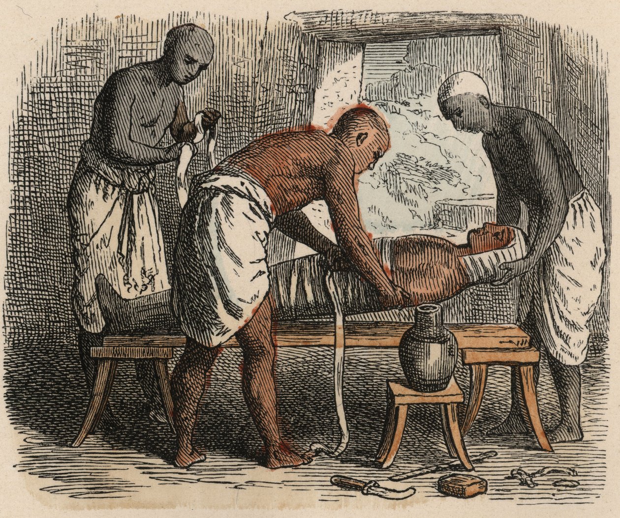 مصر القديمة: التفاف المومياء ، 1866 بواسطة هاينريش لوتيمان
