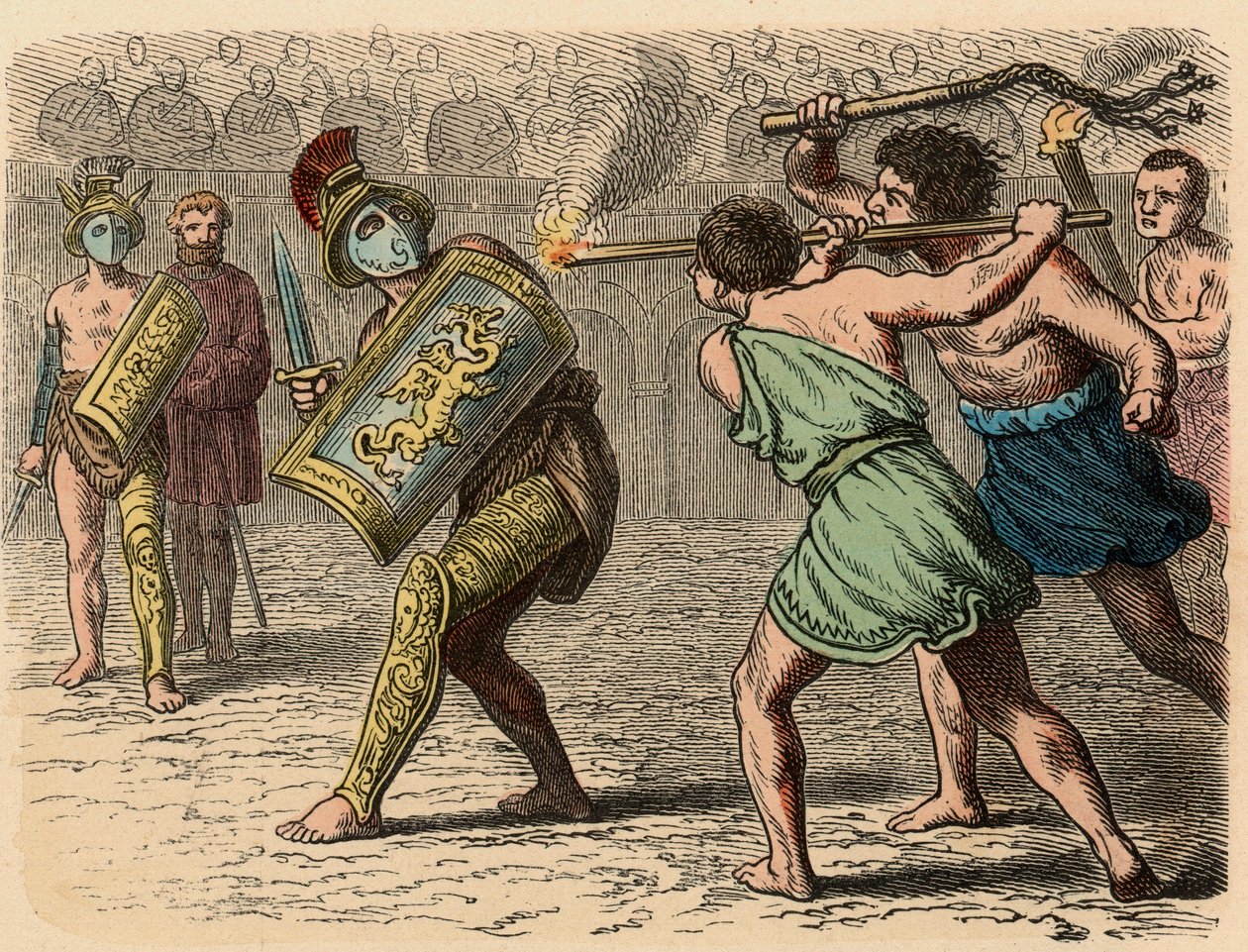 روما القديمة: مصارع جبان يشارك في القتال ، 1866 بواسطة هاينريش لوتيمان
