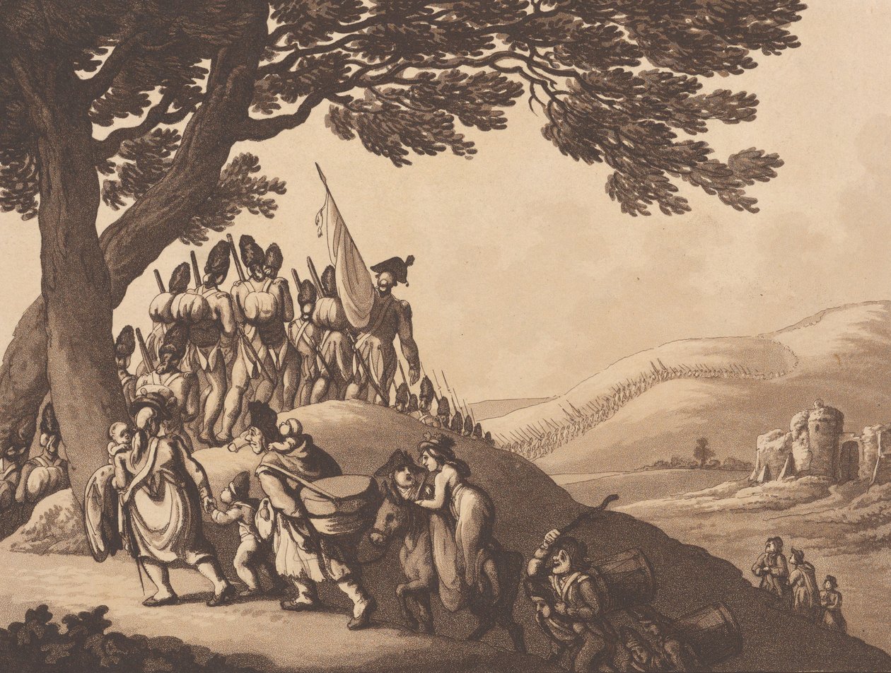 الجنود يسيرون في 1 أبريل 1798. بواسطة حماية هاينريش