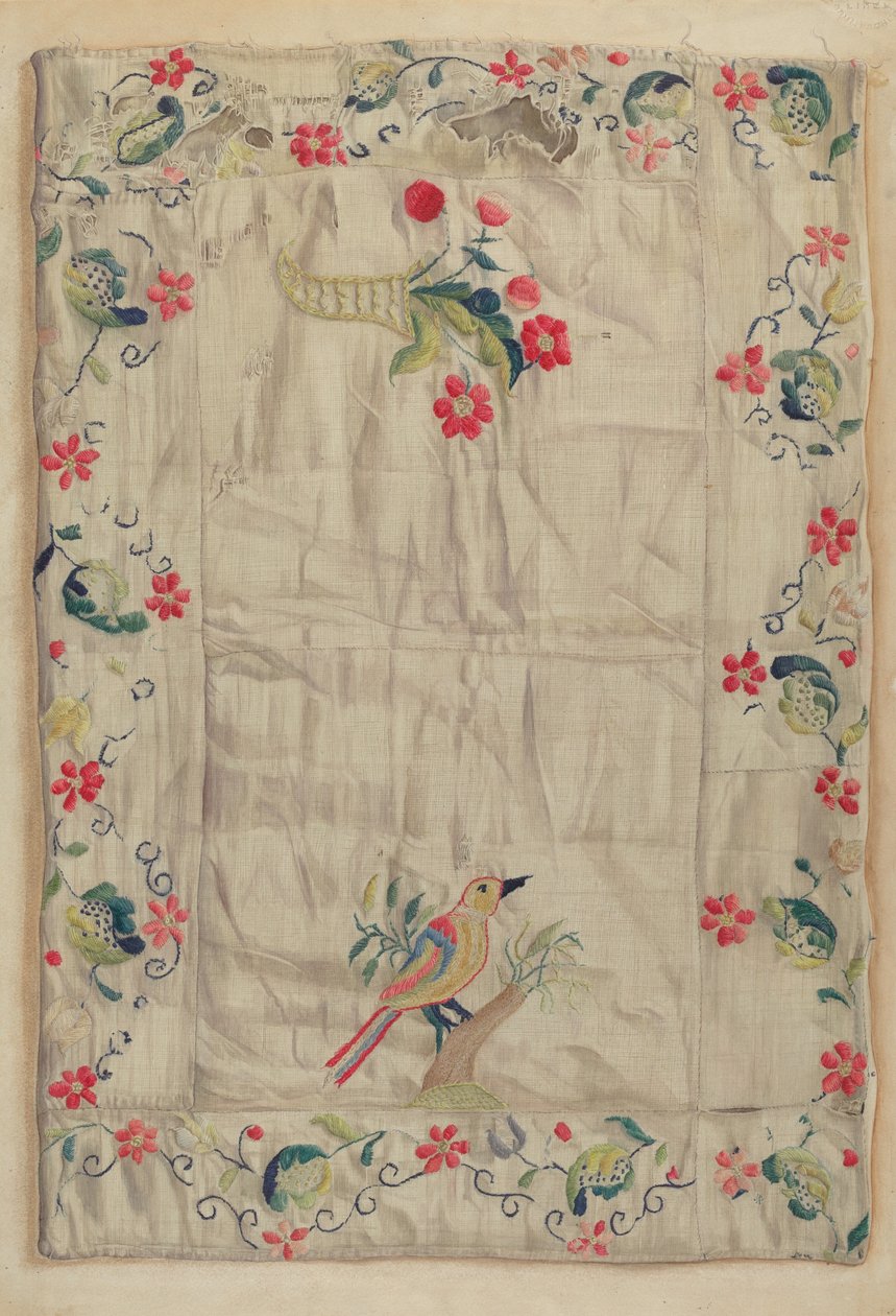 Crewel تطريز ، c. 1937. بواسطة هيلين إي جيلمان