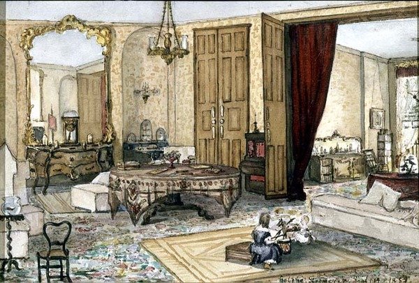 غرفة الرسم الداخلية بواسطة Heloine Stromeyer